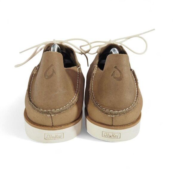 OluKai Holokai Moc Toe Leather Casual Loafers Men\'s 8.5 Tan‎ main image 6